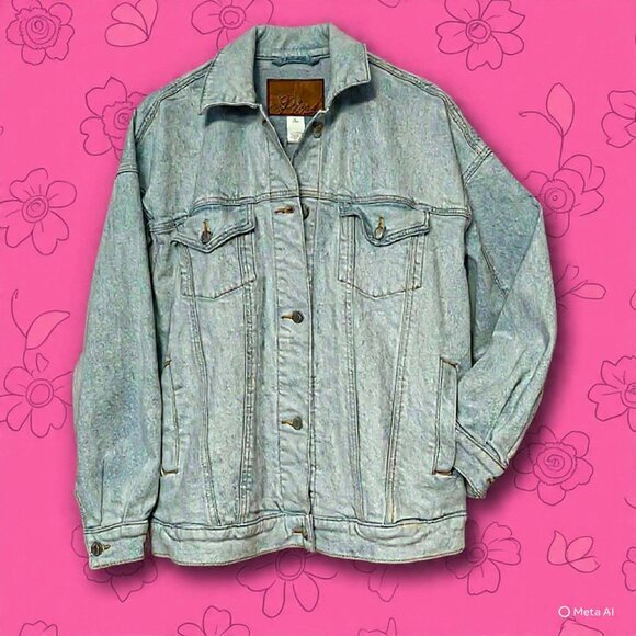 PINK Victoria's Secret Jackets & Blazers - NWOT Victoria Secret Pink Trucker Jacket Oversized Size M